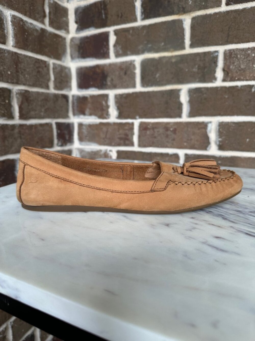Born Tan Suede Tassel Loafers - Picture 4 of 16